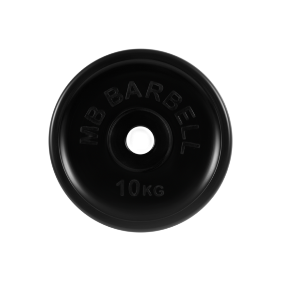 Диск Евро-Классик обрезиненный чёрный 10 кг MB Barbell